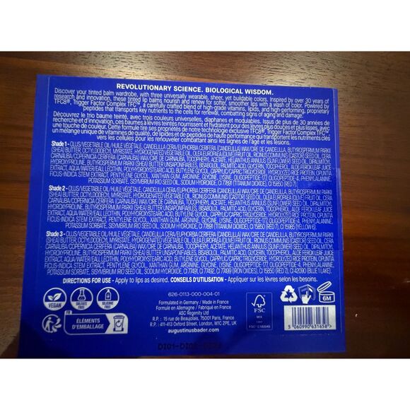 NIB The Tinted Balm Trio by Augustinus Bader with Sofia Coppola - Picture 2 of 6